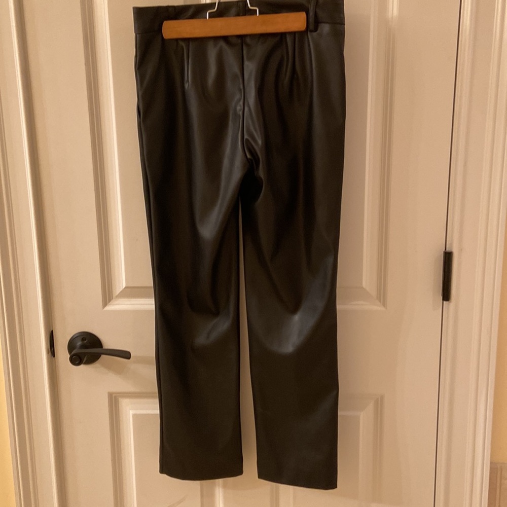 Velvet Faux leather Honey Trousers black. Size 2. Like new. - Picture 7 of 10